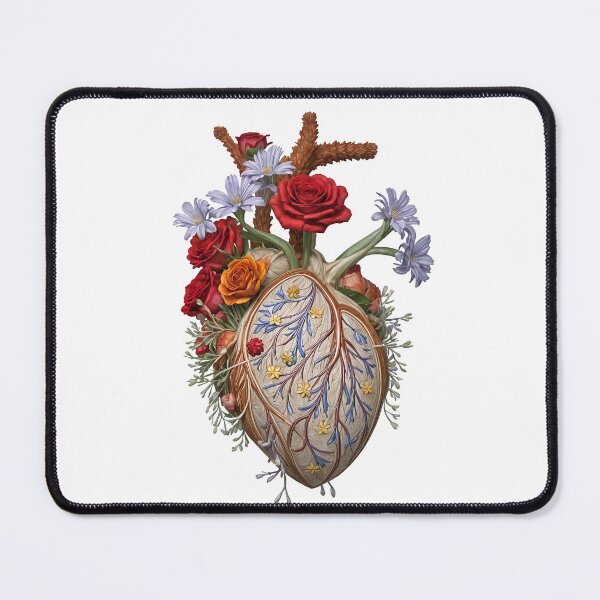 Item preview, Floral Heart in bloom - Botanical Anatomy designed and sold by pixelated_echoes.