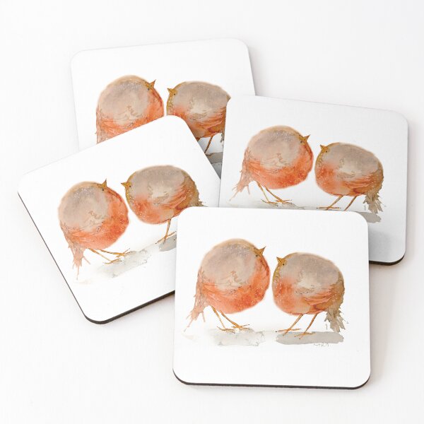 Item preview, Robins in watercolor designed and sold by Kara Draws.