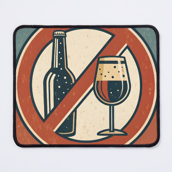 Item preview, anti alcohol vintage poster designed and sold by DuskTillDown.