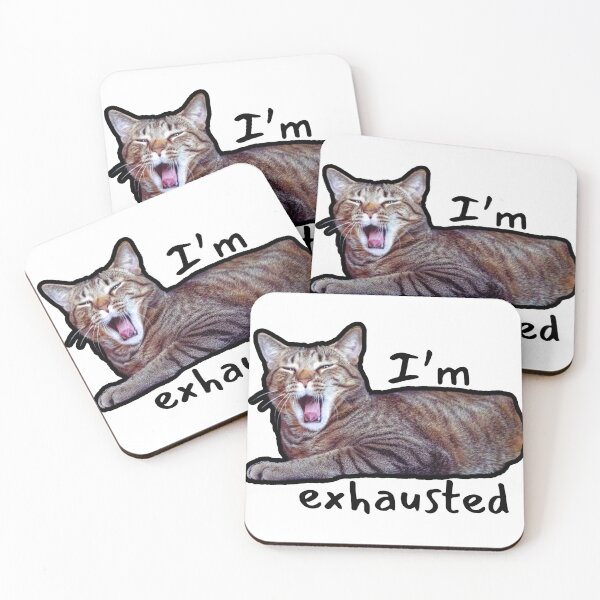 Item preview, Cute exhausting tabby cat designed and sold by Sari Castro.