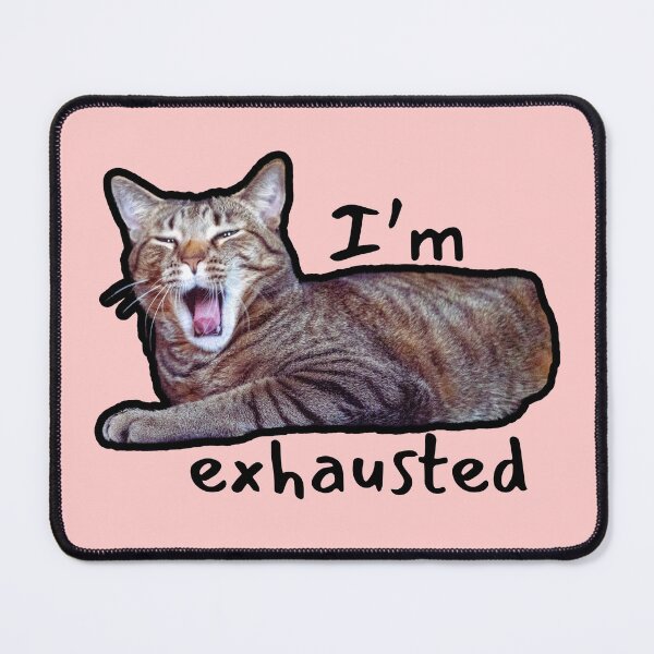 Item preview, Cute exhausting tabby cat designed and sold by Sari Castro.
