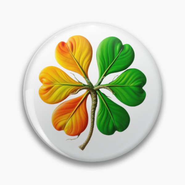 Item preview, St. Patrick's Day Four-Leaf Clover Art - Heart-Shaped Petals in Festive Colors designed and sold by Cloud-Riders.