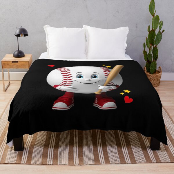 Item preview, Smiling cartoon baseball with bat designed and sold by ATOTI.