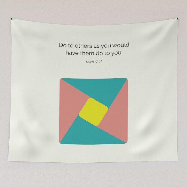 Item preview, Luke 6:31 Christian Bible Verse Geometric Abstract designed and sold by kakarikihill.