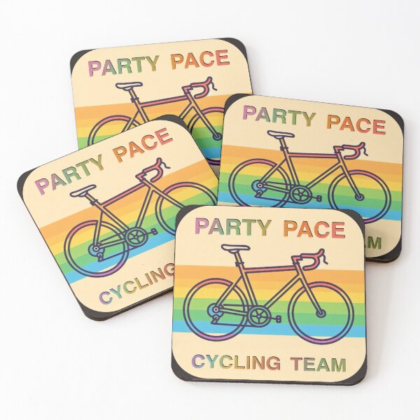 Item preview, Party Pace Cycling Team – Rainbow Road Bike Design designed and sold by rarebeasts.
