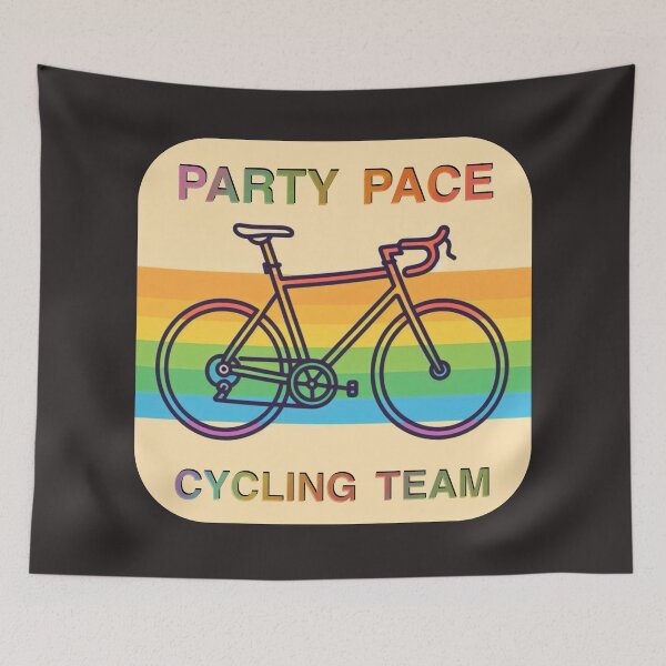 Item preview, Party Pace Cycling Team – Rainbow Road Bike Design designed and sold by rarebeasts.