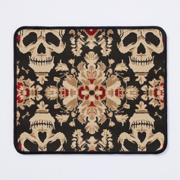 Item preview, Soviet-inspired skull floral pattern, dark vintage aesthetic designed and sold by TheOctopusRage.