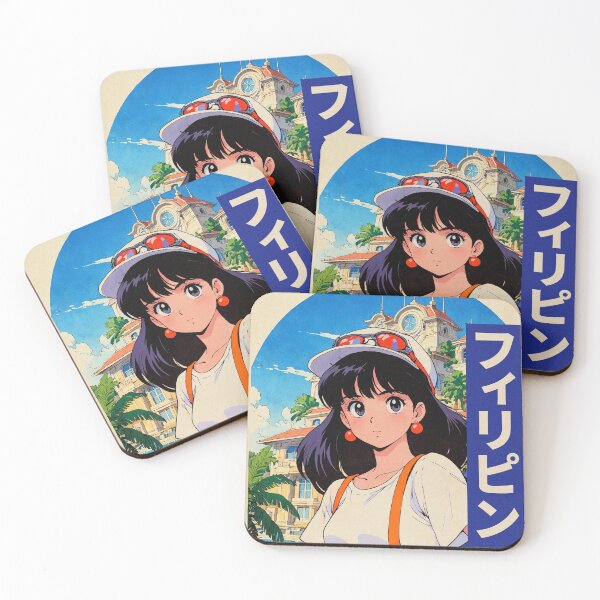 Item preview, Manila The Philippines Country Kawaii Anime Girl 80s Retro Aesthetic Vintage Cultural Travel  designed and sold by onlyanimevibes.