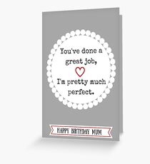 Modest Message for Mum Greeting Card