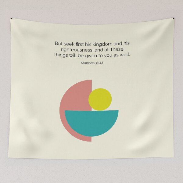 Item preview, Matthew 6 33 Christian Bible Verse Geometric Abstract designed and sold by kakarikihill.