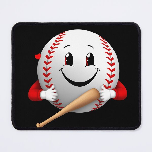 Item preview, Smiling cartoon baseball with bat designed and sold by ATOTI.