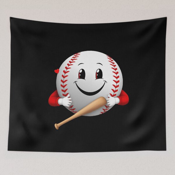 Aperçu de l'œuvre Smiling cartoon baseball with bat créée et vendue par ATOTI.