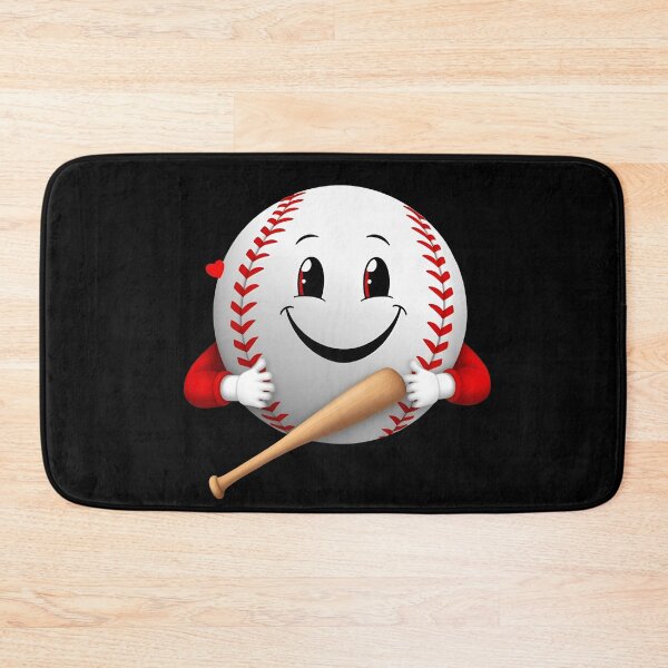 Item preview, Smiling cartoon baseball with bat designed and sold by ATOTI.