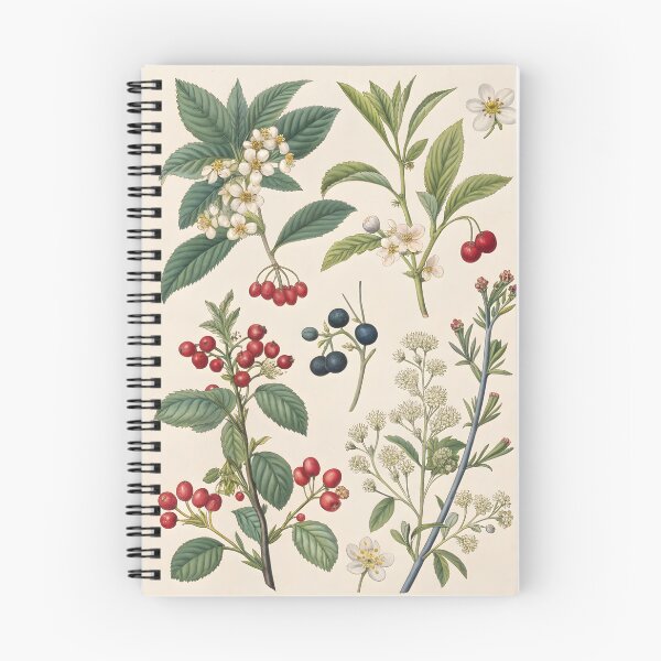 Item preview, Vintage lithography poster with flowers and berries designed and sold by DuskTillDown.