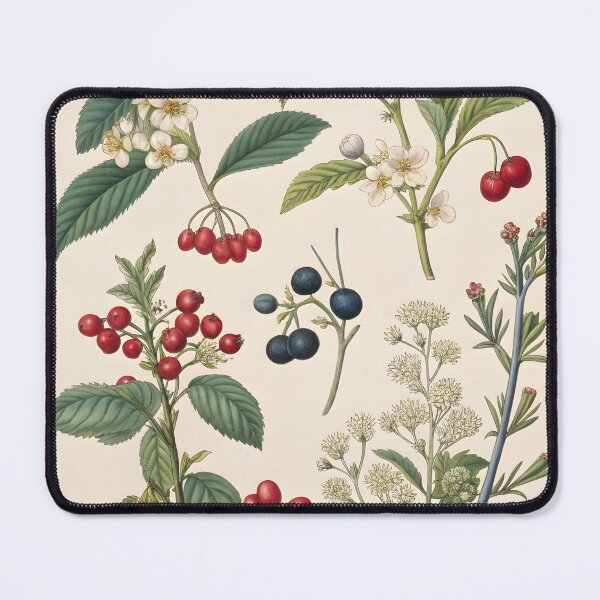 Item preview, Vintage lithography poster with flowers and berries designed and sold by DuskTillDown.
