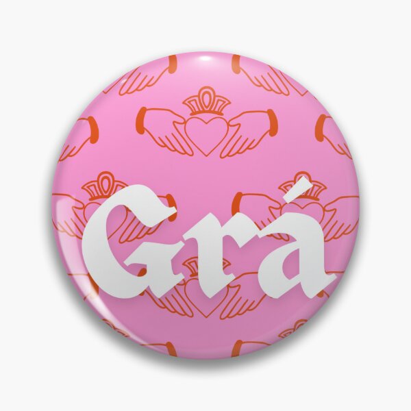 Item preview, Grá and Claddagh Stamp red and pink designed and sold by parker-paints.