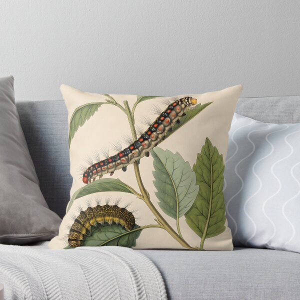 Item preview, Vintage lithography poster with flowers and caterpillars designed and sold by DuskTillDown.