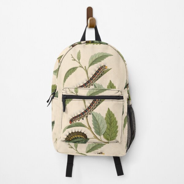 Item preview, Vintage lithography poster with flowers and caterpillars designed and sold by DuskTillDown.