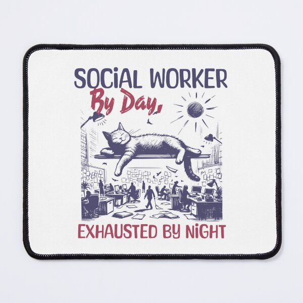 Item preview, Social Worker By Day, Exhausted By Night designed and sold by DomTeesHaven.