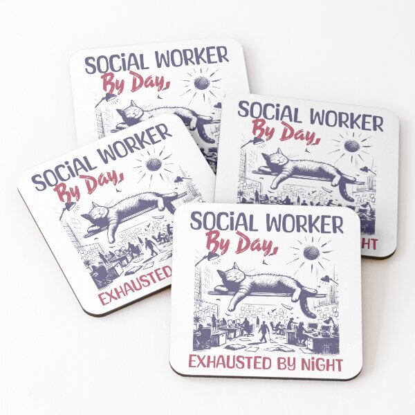 Item preview, Social Worker By Day, Exhausted By Night designed and sold by DomTeesHaven.