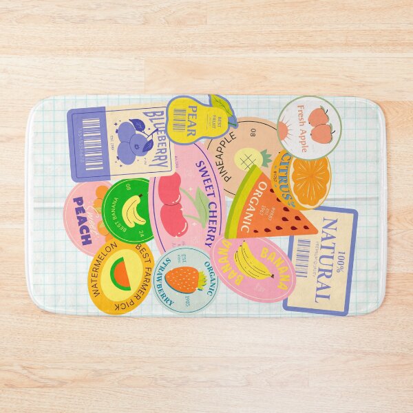 Item preview, junk journal fruit sticker collage art print designed and sold by miss madison creates.