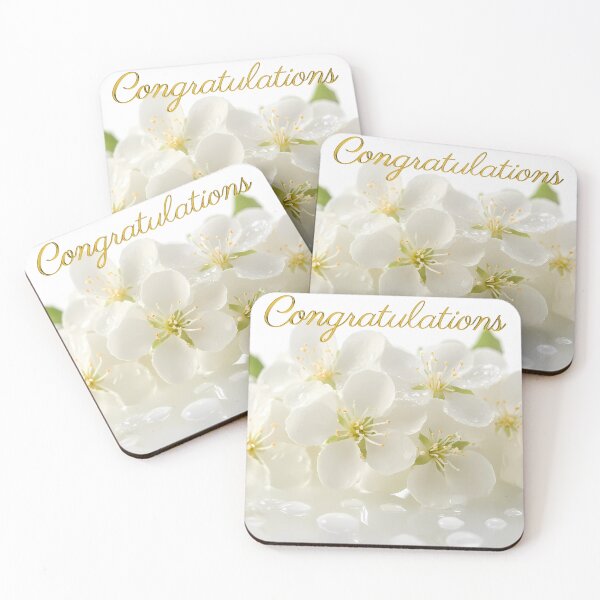 Item preview, Elegant White Floral Wedding Congratulations designed and sold by daila70.