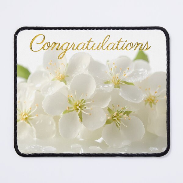 Item preview, Elegant White Floral Wedding Congratulations designed and sold by daila70.