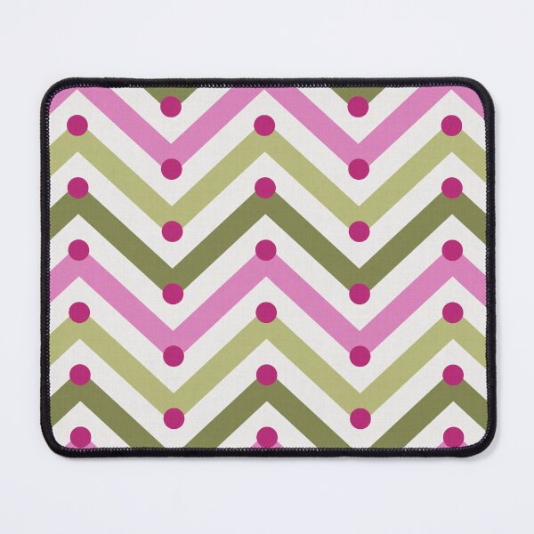 Item preview, Pink and Green Spotted Textured Zig Zag Chevron designed and sold by FrancesPoff.
