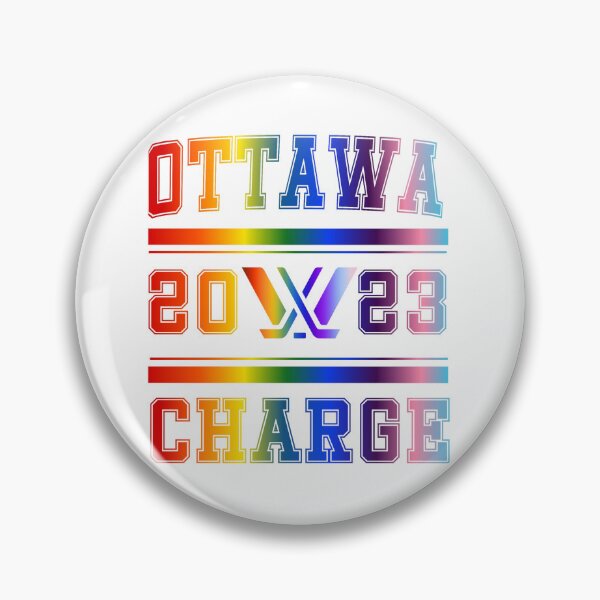 Item preview, Ottawa Charge Pride Rainbow PWHL Vintage Logo designed and sold by coffeepolicy.