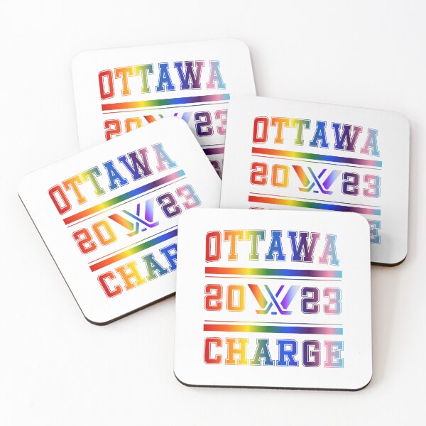 Item preview, Ottawa Charge Pride Rainbow PWHL Vintage Logo designed and sold by coffeepolicy.