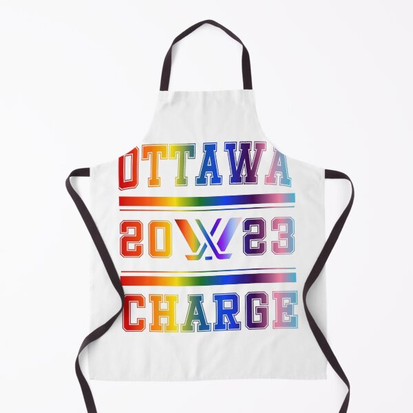 Item preview, Ottawa Charge Pride Rainbow PWHL Vintage Logo designed and sold by coffeepolicy.