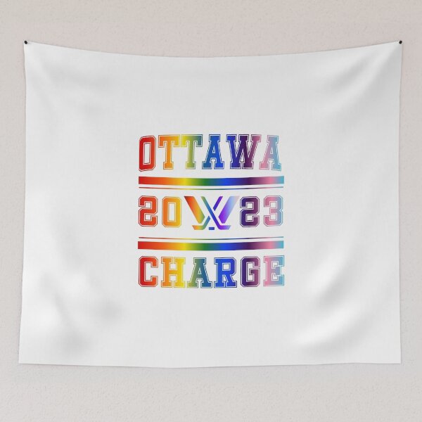 Item preview, Ottawa Charge Pride Rainbow PWHL Vintage Logo designed and sold by coffeepolicy.