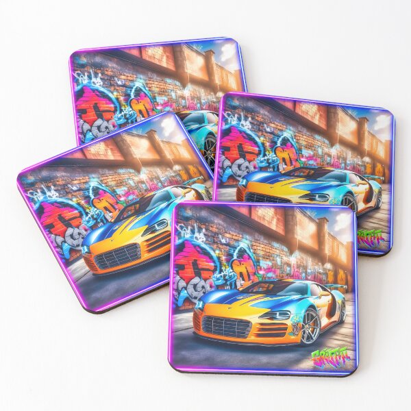 Item preview, Graffiti style pimped supercar  designed and sold by Drone-tees.