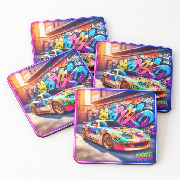 Item preview, Graffiti style pimped supercar  designed and sold by Drone-tees.