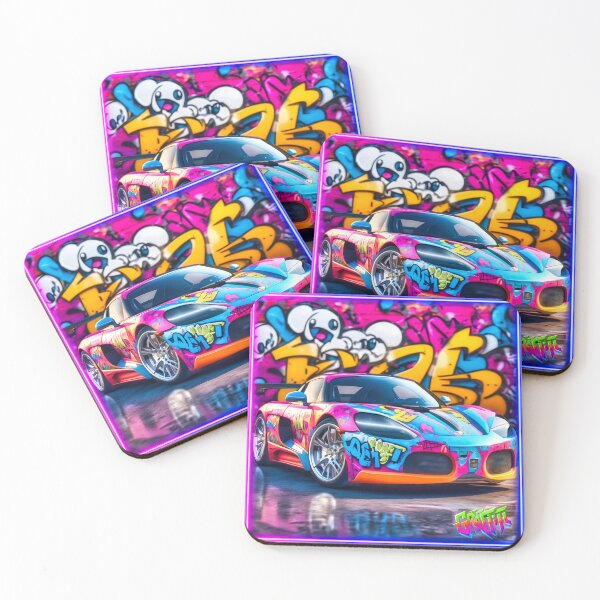 Item preview, Graffiti style pimped supercar  designed and sold by Drone-tees.