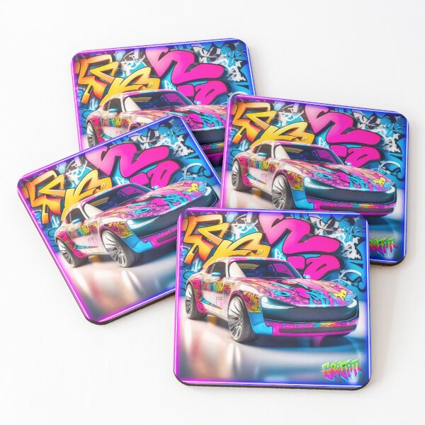 Item preview, Graffiti style pimped supercar  designed and sold by Drone-tees.