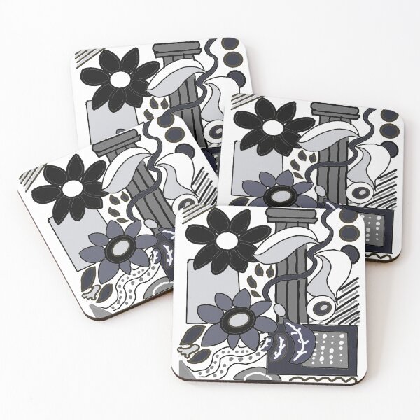 Item preview, Abstract Greek garden (mono) designed and sold by Joyride Art and Design UK.