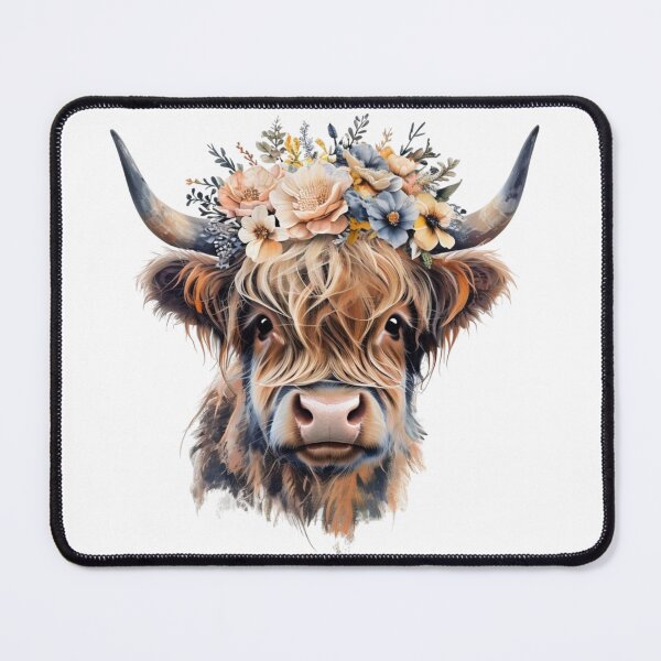 Item preview, Cow with flower crown designed and sold by JIGUWORLD.