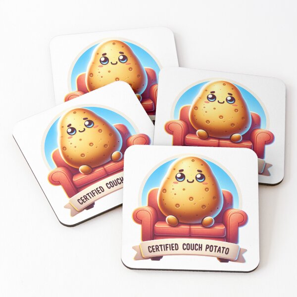 Item preview, A relaxed potato on a sofa with the text “Certified Couch Potato. designed and sold by ClothingByLenni.