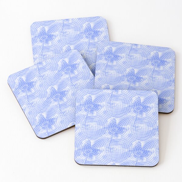 Item preview, Floral Abstract Swirl Pattern in Blue designed and sold by Artistestella.