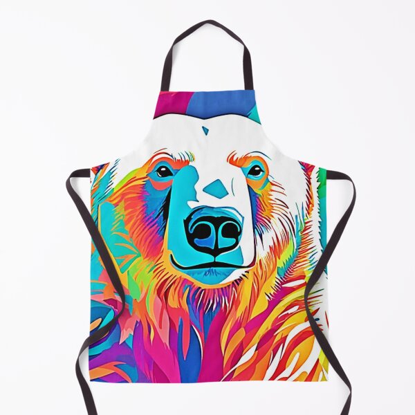 Item preview, Vibrant Bear Head Artwork designed and sold by Health And Fitness Posts e-Store.