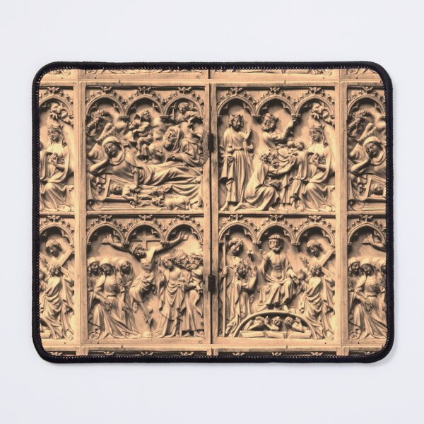 Item preview, Late Medieval Religious Sculpture Art - Nativity, Adoration of the Magi, Crucifixion, Last Judgement designed and sold by Pixelchicken.