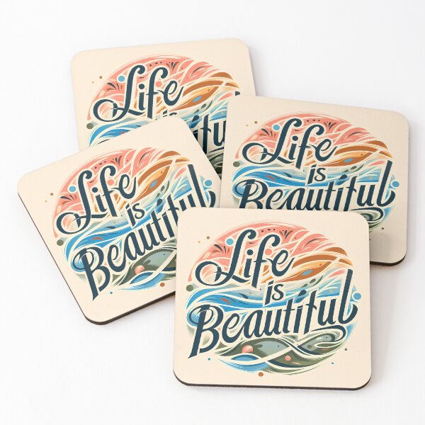 Item preview, Life is Beautiful, typography designed and sold by maxmaj.