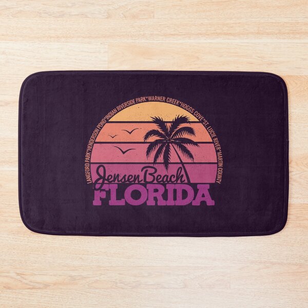 Item preview, Jensen Beach Florida Sunset Retro Vintage Local Pride Logo designed and sold by CRHPOD20.