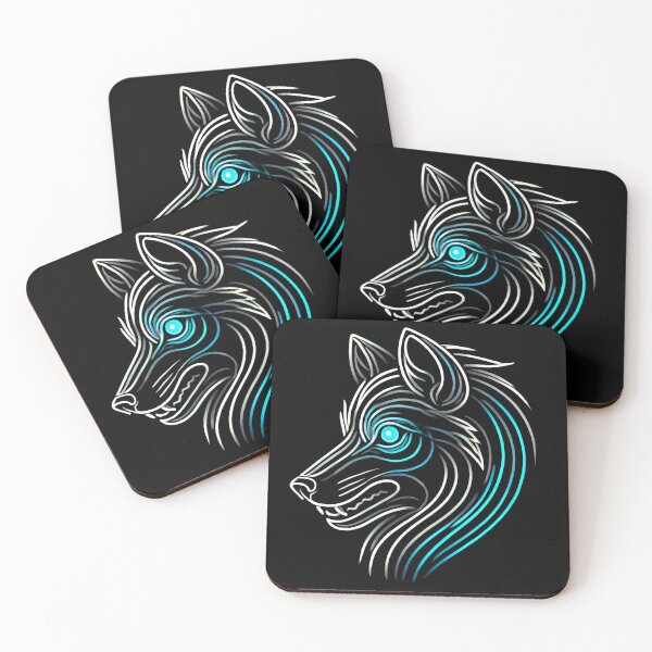 Item preview, Neon Wolf Spirit – Futuristic Glowing Wolf Design designed and sold by StudioNeon.