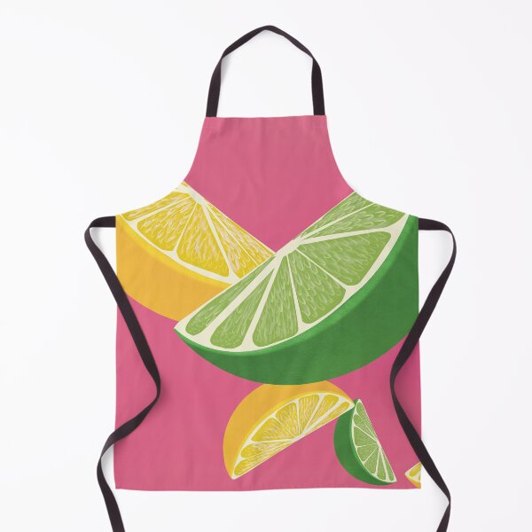 Item preview, Lemons & Limes on a Hot Pink Background designed and sold by SunMixArt.