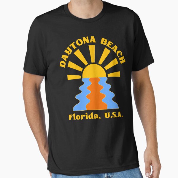 Aperçu de l'œuvre Daytona Beach Floride rétro des années 60 - Jaune créée et vendue par SurfingLocales.