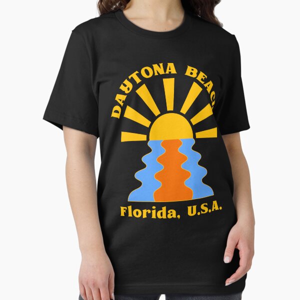 Aperçu de l'œuvre Daytona Beach Floride rétro des années 60 - Jaune créée et vendue par SurfingLocales.