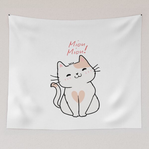 Item preview, Happy Kawaii Cat "Mion Mion!" Cute & Playful Kitty Illustration designed and sold by World-Shop25.
