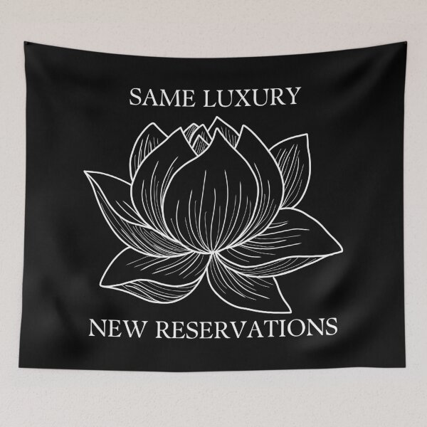 Item preview, White Lotus Same Luxury New Reservations White designed and sold by ModernintheMix.